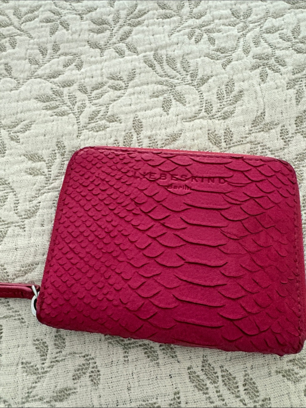 Liebeskind Raspberry Embossed Zip Wallet